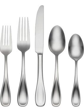 45-Piece Brushed Satin Silverware Set for 8 - Elegant Flatware Dining Essentials